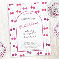 Cherry Bridal Shower Uitnodiging