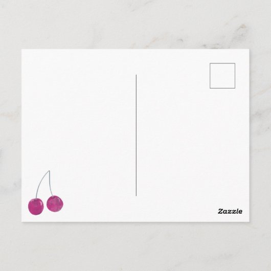 Cherry Bridal Shower Uitnodiging (Achterkant)