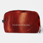 Cherry Brown textured look Toilettasje (Voorkant)