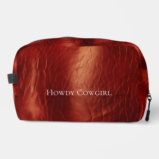 Cherry Brown textured look Toilettasje (Voorkant)