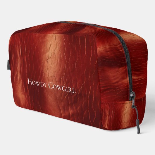 Cherry Brown textured look Toilettasje (Rechterhoek)