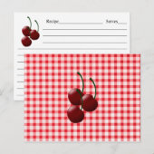 Cherry Bunch Recipe-kaarten Briefkaart (Voorkant / Achterkant)