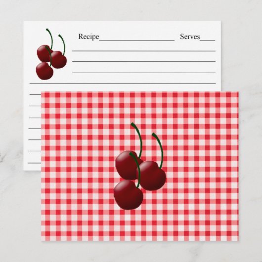 Cherry Bunch Recipe-kaarten Briefkaart (Voorkant / Achterkant)