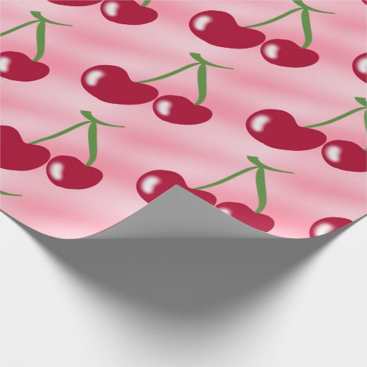 Cherry cadeau wrap rood en roze cadeaupapier (Hoek)