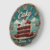 Cherry Cake Baking Gift Dessert Kitchen Decor Grote Klok (Hoek)