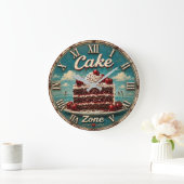 Cherry Cake Baking Gift Dessert Kitchen Decor Grote Klok (Huis)