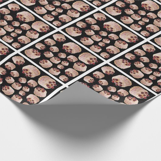 Cherry cake patroon cadeaupapier (Hoek)