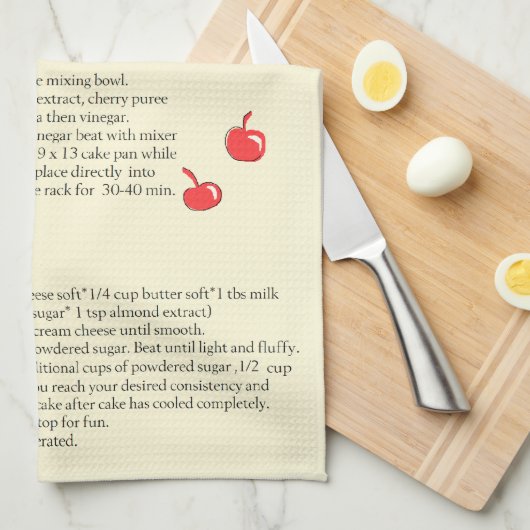 Cherry Cake Towel Theedoek (Quarter Fold)