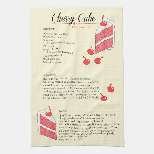 Cherry Cake Towel Theedoek (Verticaal)