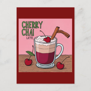 Cherry Chai Latte Briefkaart