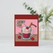 Cherry Chai Latte Briefkaart (Staand voorkant)