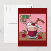 Cherry Chai Latte Briefkaart (Voorkant / Achterkant)