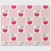 Cherry Checkerboard Delight Cadeaupapier (Vlak)