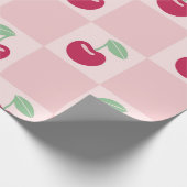Cherry Checkerboard Delight Cadeaupapier (Hoek)