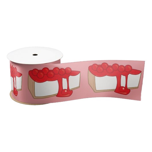 Cherry Cheesecake 3 inch Satijnen Lint (Spoel)