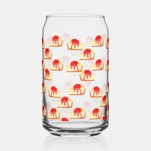 Cherry Cheesecake Dessert Blikvorm Glas (Voorkant)