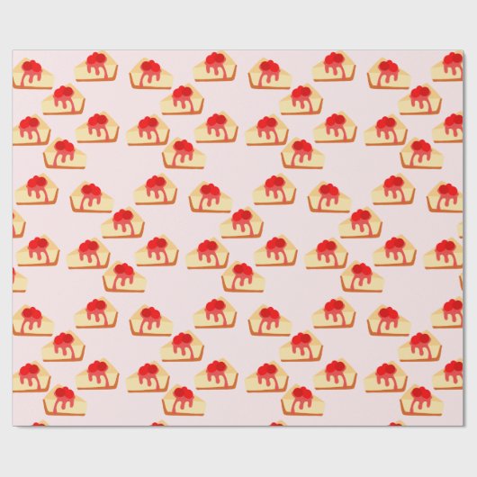 Cherry Cheesecake Dessert Cadeaupapier (Vlak)