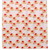 Cherry Cheesecake Dessert Douchegordijn (Voorkant)