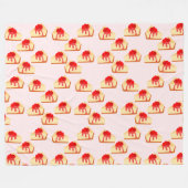 Cherry Cheesecake Dessert Fleece Deken (Voorkant (Horizontaal))