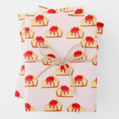 Cherry Cheesecake Dessert Inpakpapier Vel (In situ)