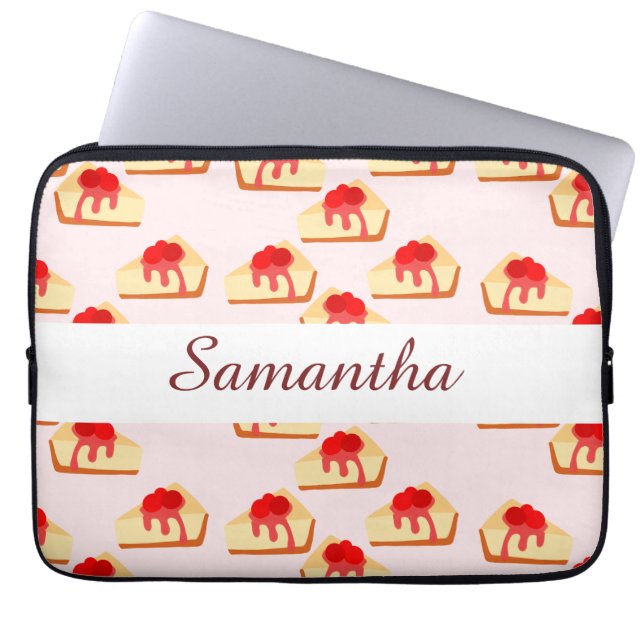 Cherry Cheesecake Dessert Laptop Sleeve (Voorkant)