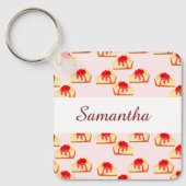 Cherry Cheesecake Dessert Sleutelhanger (Voorkant)