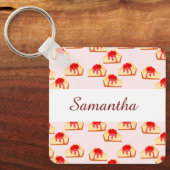 Cherry Cheesecake Dessert Sleutelhanger (Voorkant)