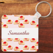 Cherry Cheesecake Dessert Sleutelhanger (Achterkant)