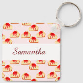 Cherry Cheesecake Dessert Sleutelhanger (Achterkant)