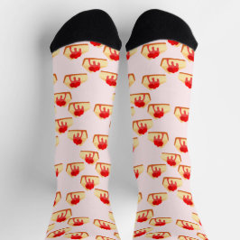 Cherry Cheesecake Dessert Sokken