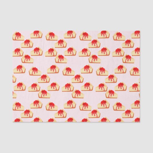 Cherry Cheesecake Dessert Tissuepapier (Voorkant)