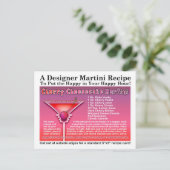 Cherry Cheesecake Martini Recipe Briefkaart (Staand voorkant)