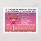 Cherry Cheesecake Martini Recipe Briefkaart (Voorkant)