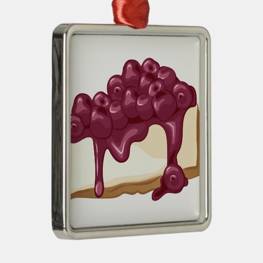 Cherry Cheesecake Metalen Ornament (Rechts)