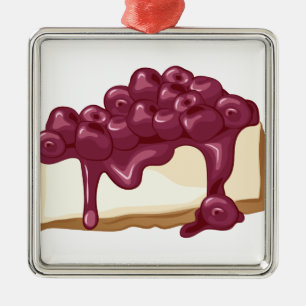 Cherry Cheesecake Metalen Ornament