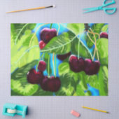 Cherry Cherries Hanging Tree Branches Decoupage Tissuepapier (Craft)