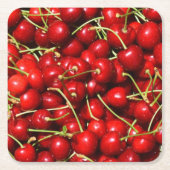 Cherry Cherries Red Kartonnen Onderzetters (Voorkant)