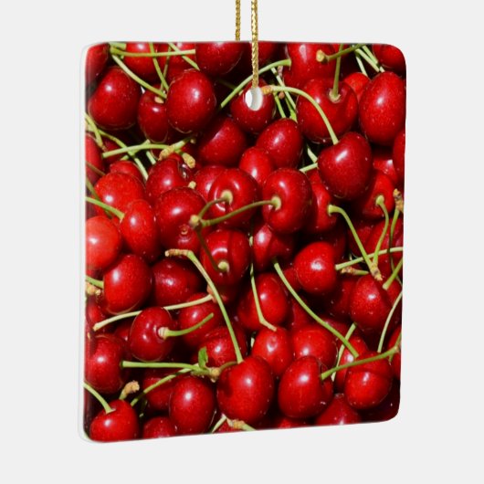 Cherry Cherries Red Keramisch Ornament (Rechts)