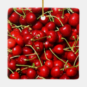Cherry Cherries Red Keramisch Ornament