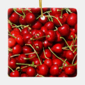 Cherry Cherries Red Keramisch Ornament (Voorkant)