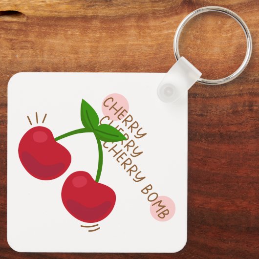 Cherry Cherry Cherry Bomb Sleutelhanger (Achterkant)