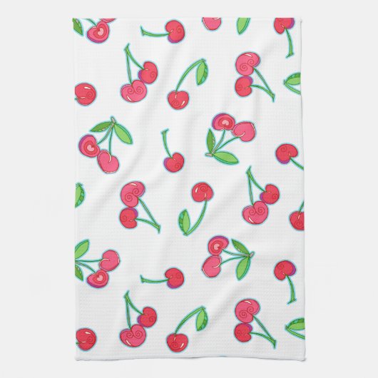 Cherry Cherry Kitchen Towel 16 x 24 inch Theedoek (Verticaal)