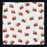 Cherry Cherry Pattern Bandana<br><div class="desc">Rode kersen met appelgroene bladeren en drie rode kersen maken een vrolijk  patroon van 40 en 50 jaar.</div>