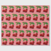 Cherry Cherry Print Retro  Gift Wrapping Cadeaupapier (Vlak)
