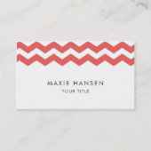 Cherry Chevron Pattern Modern Visitekaartje (Voorkant)