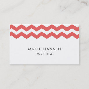 Cherry Chevron Pattern Modern Visitekaartje