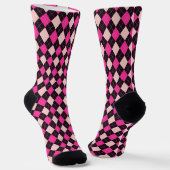 Cherry Chocolate Duurzame Premium Argyle    Sokken (Gebogen)