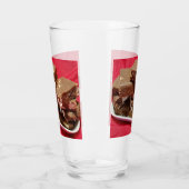 Cherry Chocolate Marshmallow Fudge op een Bord Glas (Links)