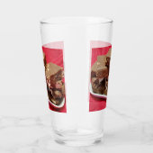 Cherry Chocolate Marshmallow Fudge op een Bord Glas (Rechts)
