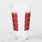 Cherry Chocolate Marshmallow Fudge op een Bord Glas (Links)